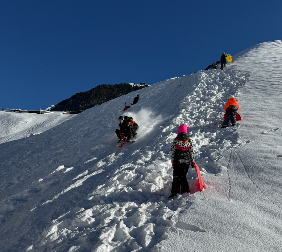Rutschen im Schnee
